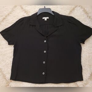 Free Asembly Classic Black Button Down|Short Sleeve Shirt